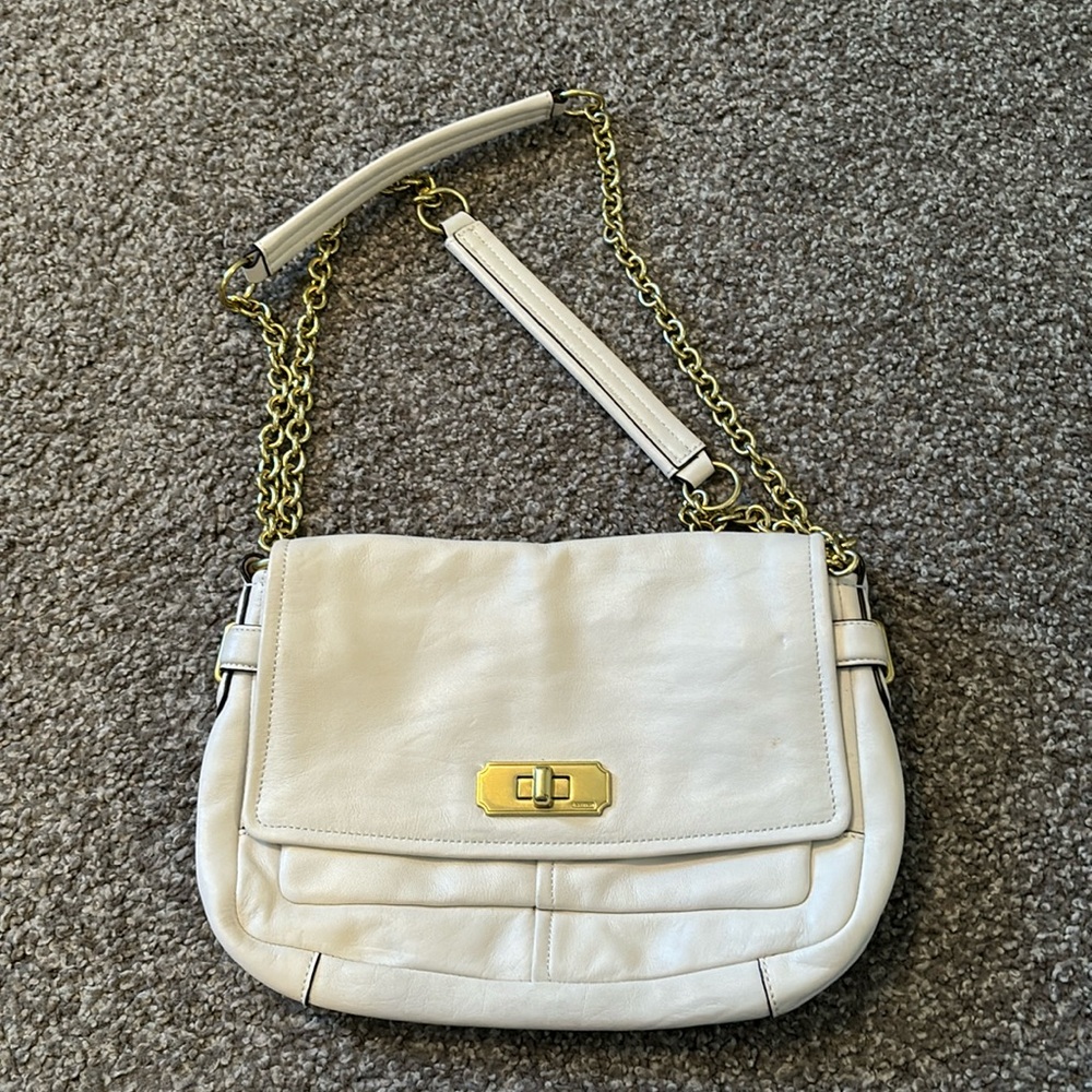 Coach White and Gold Purse